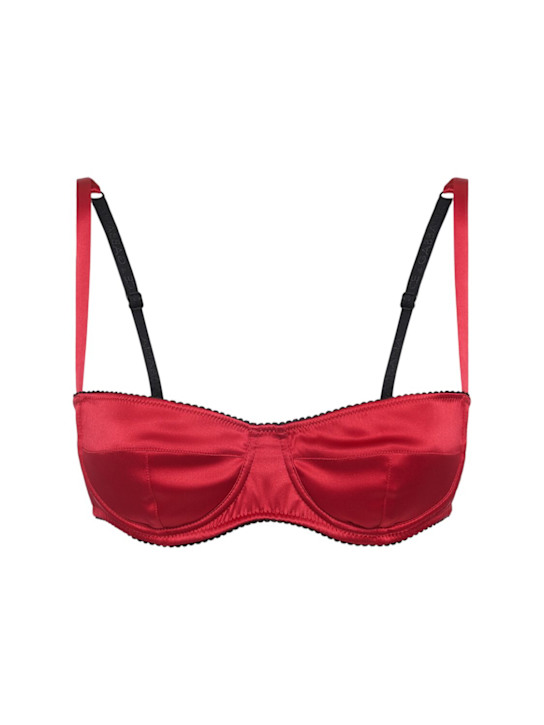 Stretch satin underwire bra