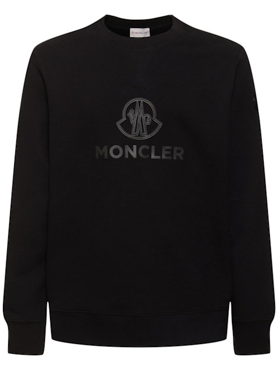 Moncler: Cotton & cashmere sweatshirt - men_0 | Luisa Via Roma