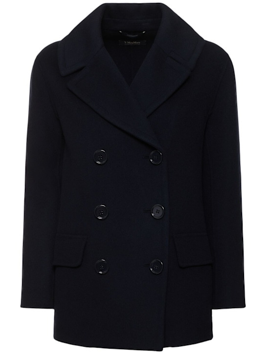 'S Max Mara: Efebo double breast wool short coat - women_0 | Luisa Via Roma