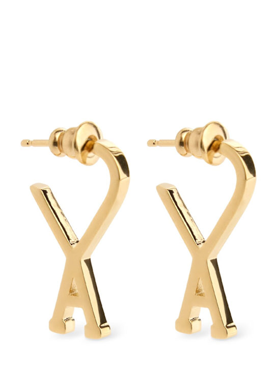 AMI Paris: ADC drop earrings - Gold - women_0 | Luisa Via Roma