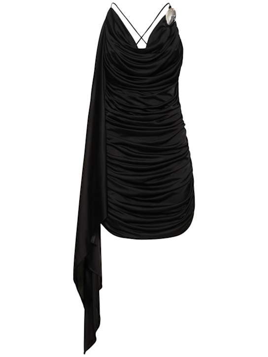 Draped viscose jersey mini dress - Thumbnail 1