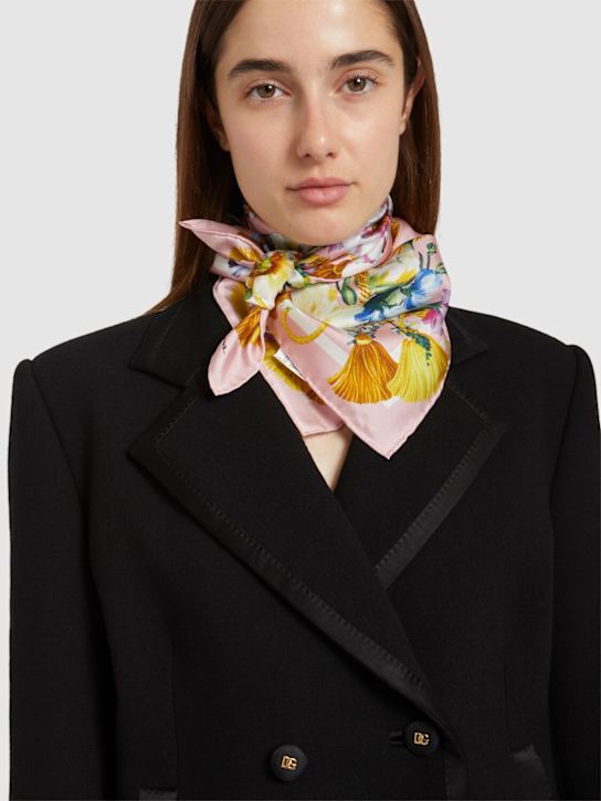 Dolce&Gabbana: Printed silk twill scarf - women_1 | Luisa Via Roma