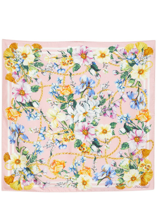 Dolce&Gabbana: Printed silk twill scarf - women_0 | Luisa Via Roma
