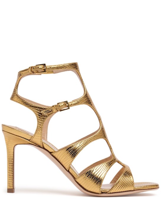 Tom Ford: 85mm Paradis laminated sandals - Gold - women_0 | Luisa Via Roma