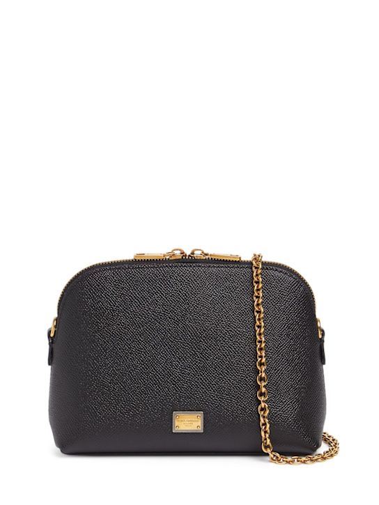 Dolce&Gabbana: Mini Dauphine leather shoulder bag - women_0 | Luisa Via Roma