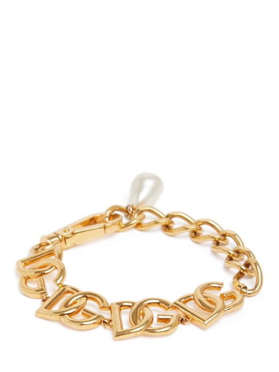 Dolce&Gabbana: Multi DG Pop chain bracelet - Gold - women_0 | Luisa Via Roma