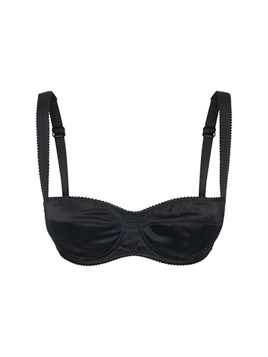 Stretch satin underwire bra