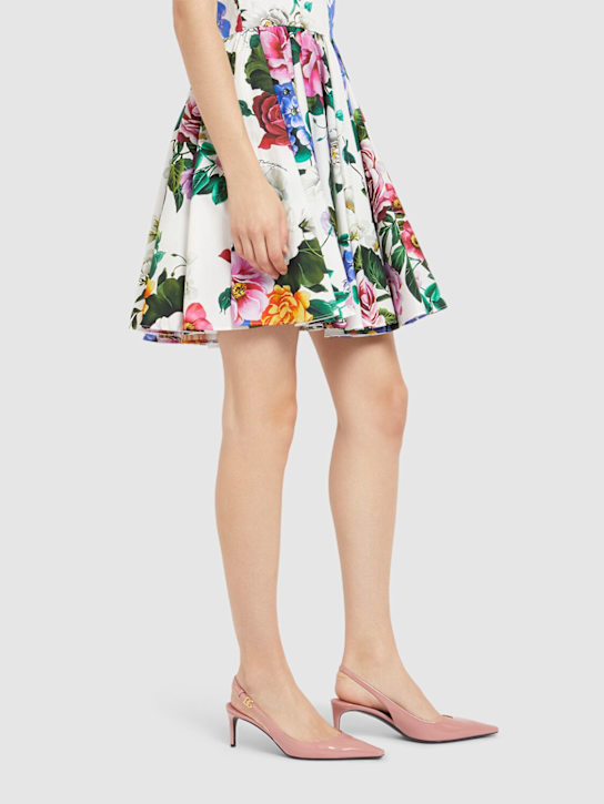 Dolce&Gabbana: 60mm Mun leather slingback pumps - Pink - women_1 | Luisa Via Roma
