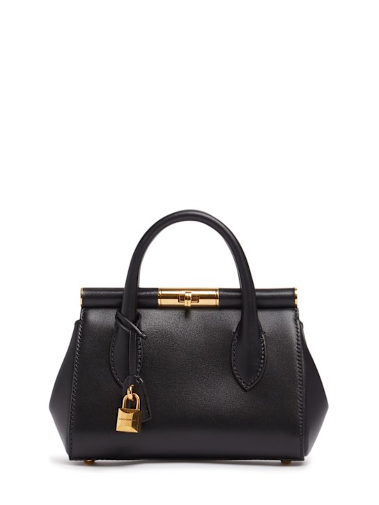 Dolce&Gabbana: Mini Marlene Day leather top handle bag - women_0 | Luisa Via Roma