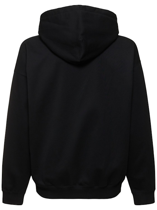 Y-3: Cotton blend flannel hoodie - men_4 | Luisa Via Roma