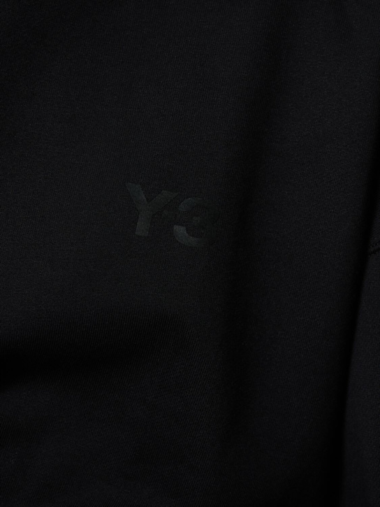 Y-3: Cotton blend flannel hoodie - men_3 | Luisa Via Roma