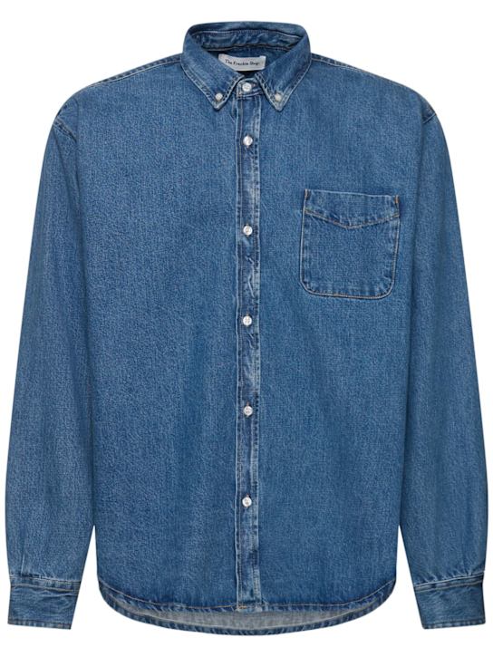 The Frankie Shop: Camicia Sinclair in denim - Blu - men_0 | Luisa Via Roma
