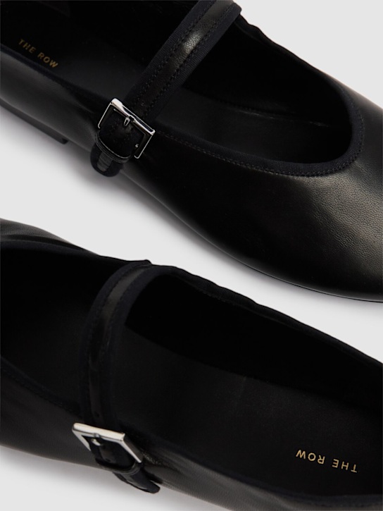 The Row: Bohème皮革芭蕾平底鞋 - 黑色 - women_3 | Luisa Via Roma