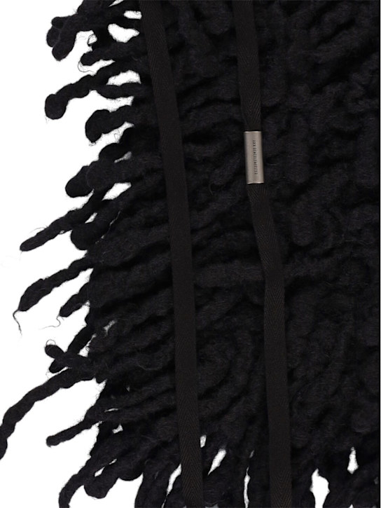 Ann Demeulemeester: Sanra felted wool fringed stole - men_1 | Luisa Via Roma