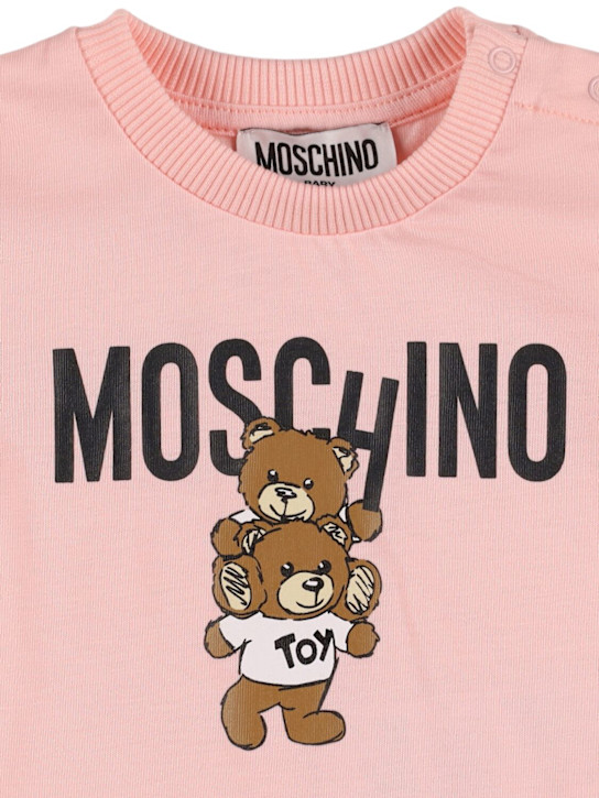 Moschino: コットンジャージー長袖Tシャツ - kids-girls_1 | Luisa Via Roma
