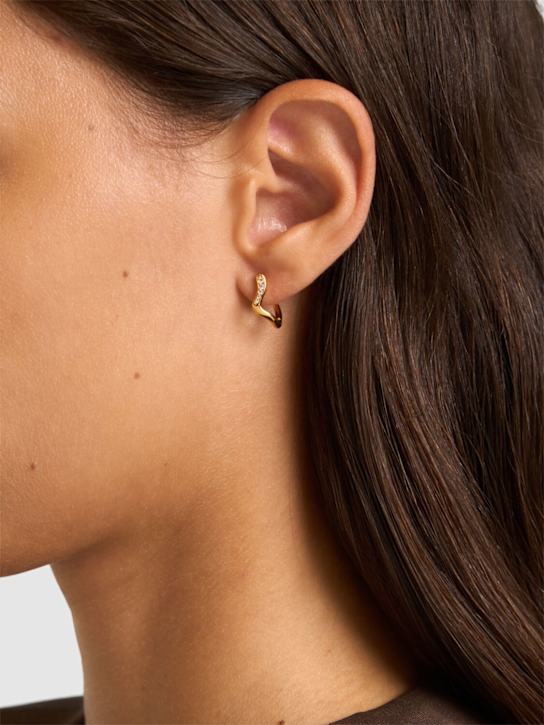 Maria Black: Yasmin 8 mono huggie earring - Gold - women_1 | Luisa Via Roma