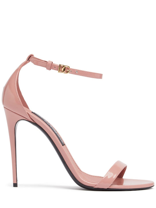 Dolce&Gabbana: 105mm Keira leather sandals - Pink - women_0 | Luisa Via Roma