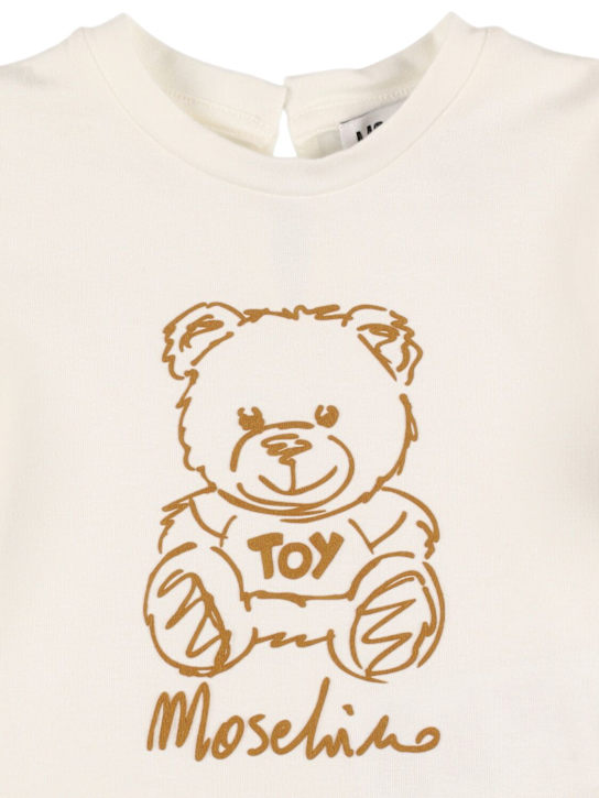 Moschino: ストレッチコットン長袖トップ&スカート - kids-girls_1 | Luisa Via Roma