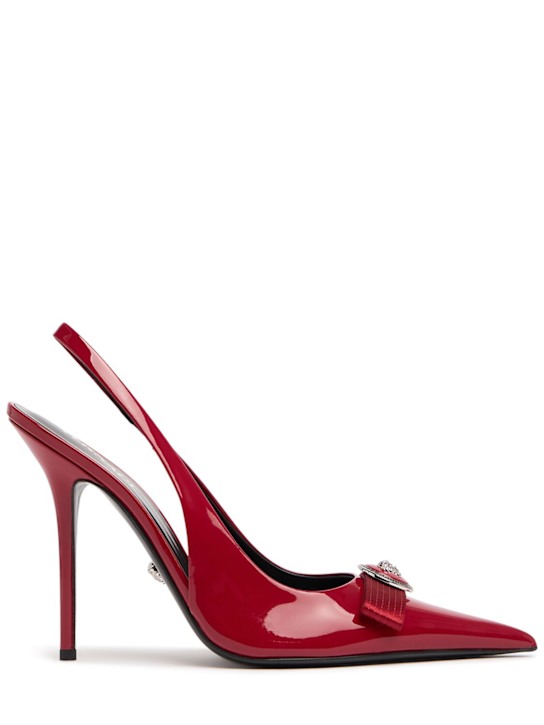 Versace: 110mm Leather slingbacks - women_0 | Luisa Via Roma