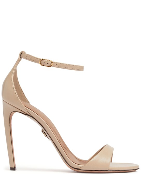 Dolce&Gabbana: 105mm Leather sandals - Bej - women_0 | Luisa Via Roma