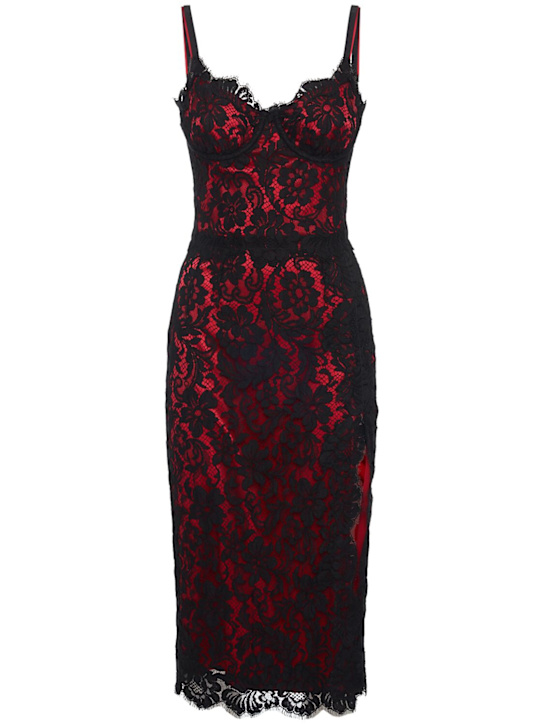 Lace midi slip dress