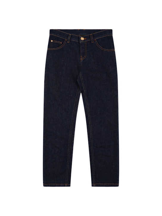 Versace: Stretch cotton jeans - kids-boys_0 | Luisa Via Roma