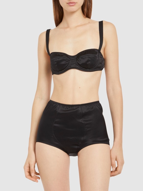 Stretch satin underwire bra - Thumbnail 2