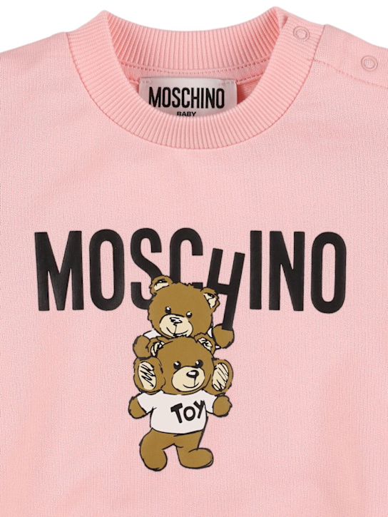Moschino: コットンスウェットシャツ＆スウェットパンツ - kids-girls_1 | Luisa Via Roma