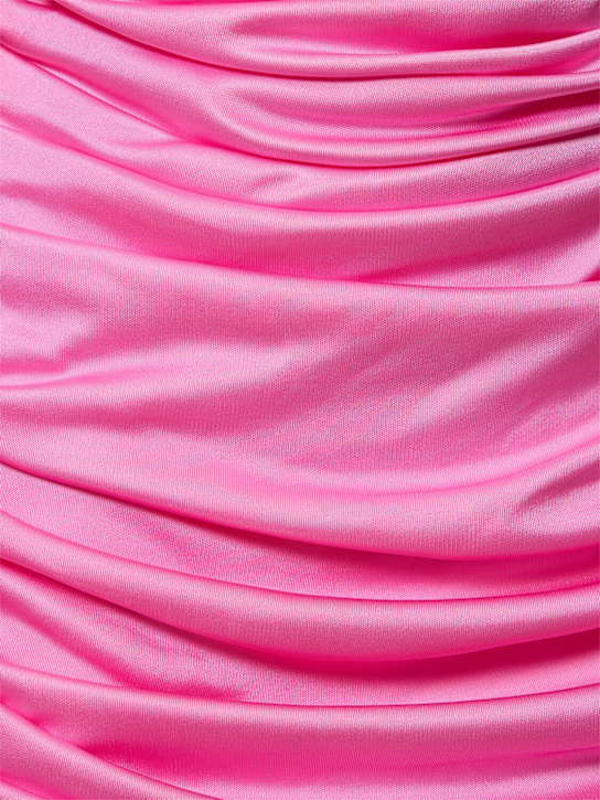 Giuseppe Di Morabito: Draped viscose jersey mini dress - Pink - women_3 | Luisa Via Roma
