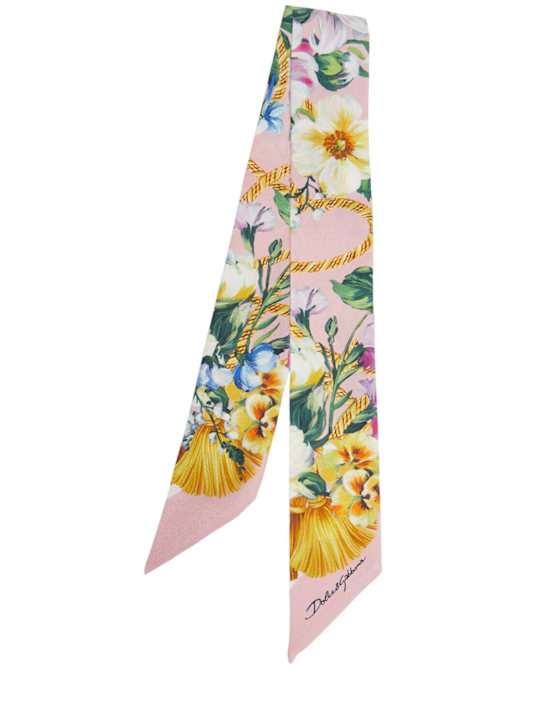 Dolce&Gabbana: Printed silk twill bandeau scarf - women_0 | Luisa Via Roma