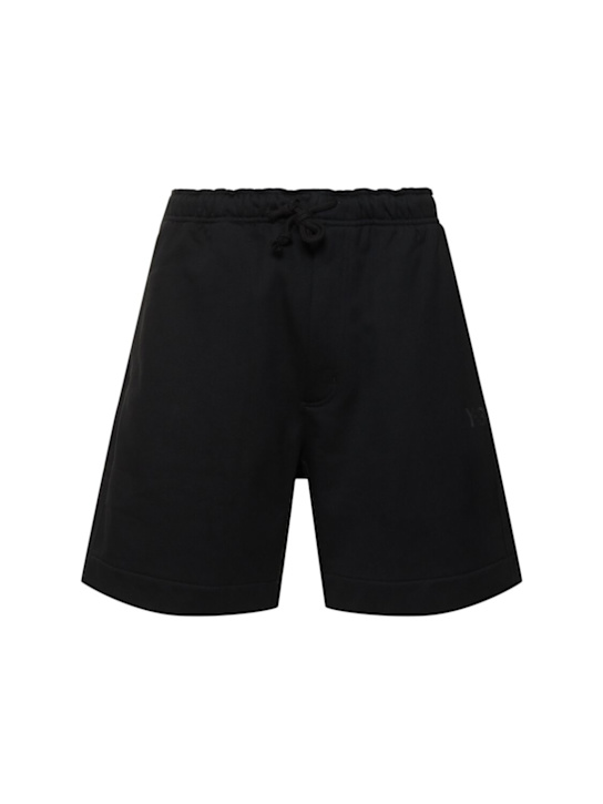 Y-3: Cotton blend shorts - Black - men_0 | Luisa Via Roma