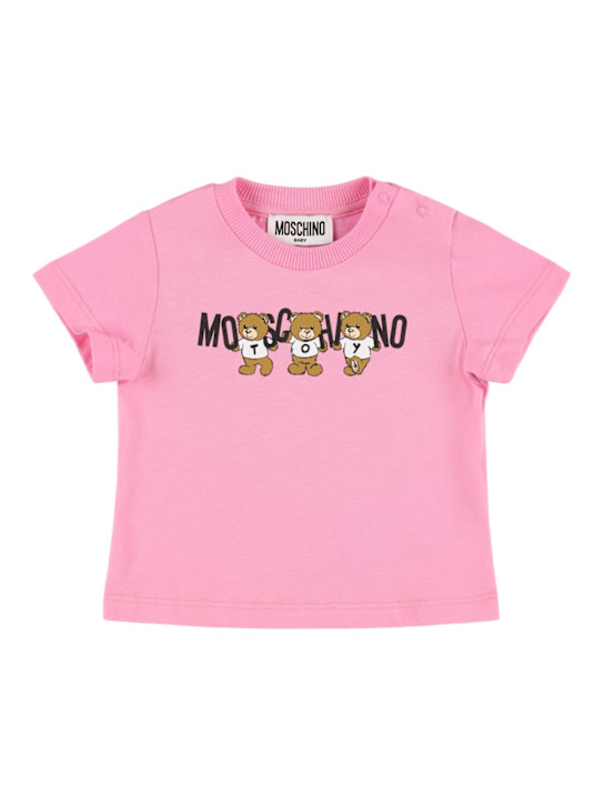 Moschino: コットンジャージーTシャツ - kids-girls_0 | Luisa Via Roma