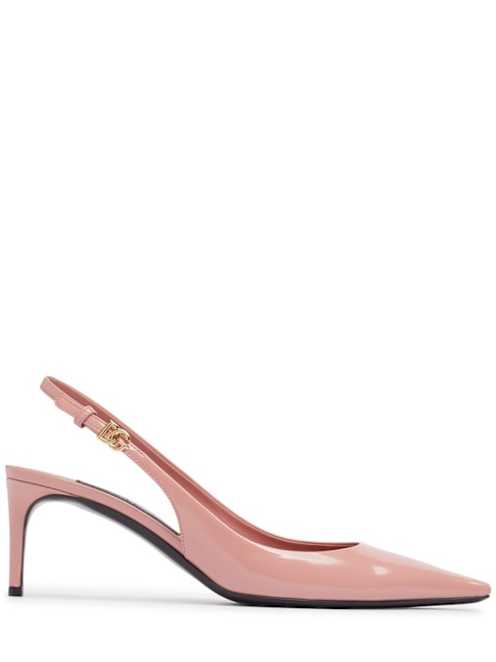 Dolce&Gabbana: 60mm Mun leather slingback pumps - Pink - women_0 | Luisa Via Roma