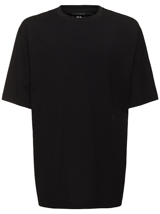 Y-3: Boxy short-sleeved cotton t-shirt - men_0 | Luisa Via Roma