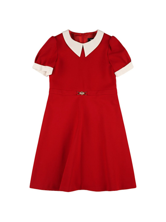 Versace: Viscose blend dress - Red - kids-girls_0 | Luisa Via Roma