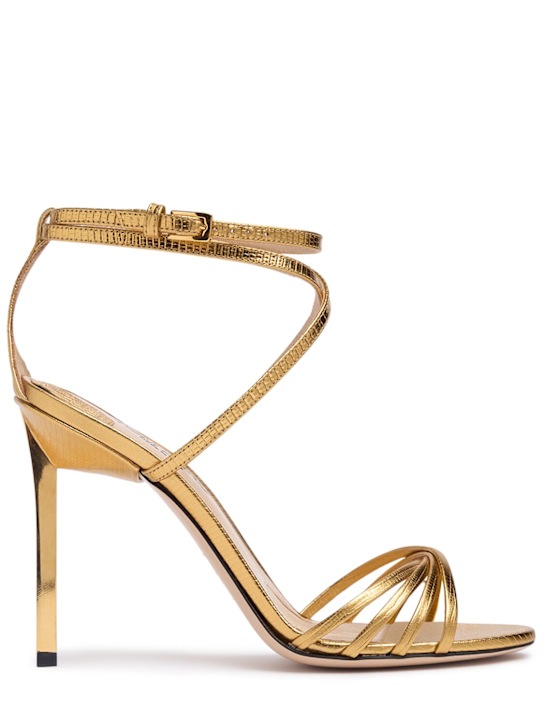 Tom Ford: 105mm Laminated leather sandals - women_0 | Luisa Via Roma