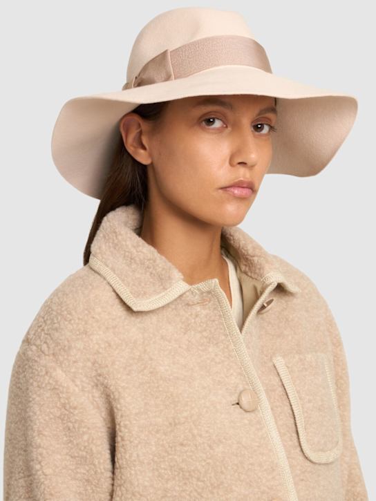 Borsalino: Sophie velvet brimmed hat - women_1 | Luisa Via Roma