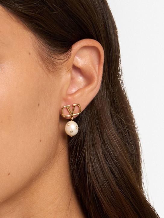 Valentino Garavani: Small Vlogo Signature Universe earrings - women_1 | Luisa Via Roma