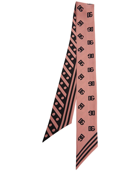 Dolce&Gabbana: Printed silk twill bandeau scarf - women_0 | Luisa Via Roma