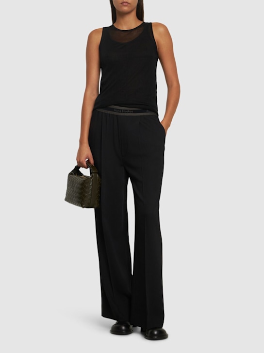 Acne Studios: Parika fluid wool blend suiting pants - women_1 | Luisa Via Roma