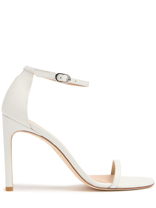 Stuart Weitzman: 100mm Nudistsong leather sandals - women_0 | Luisa Via Roma