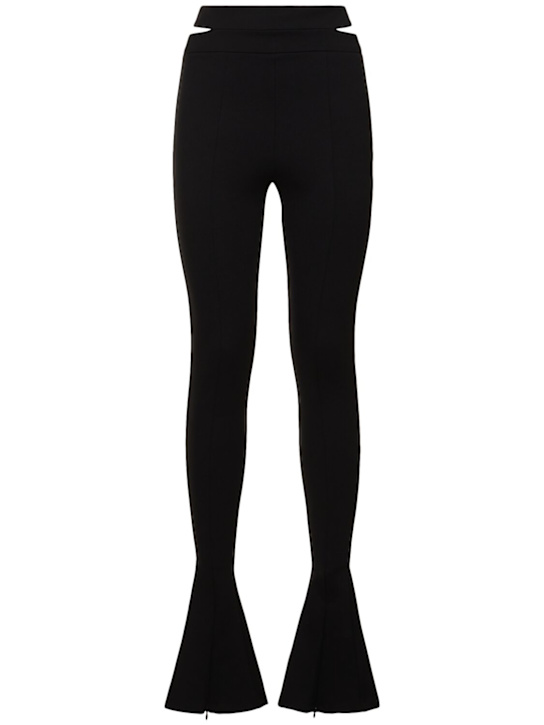 Stretch viscose cut-out pants - Thumbnail 1