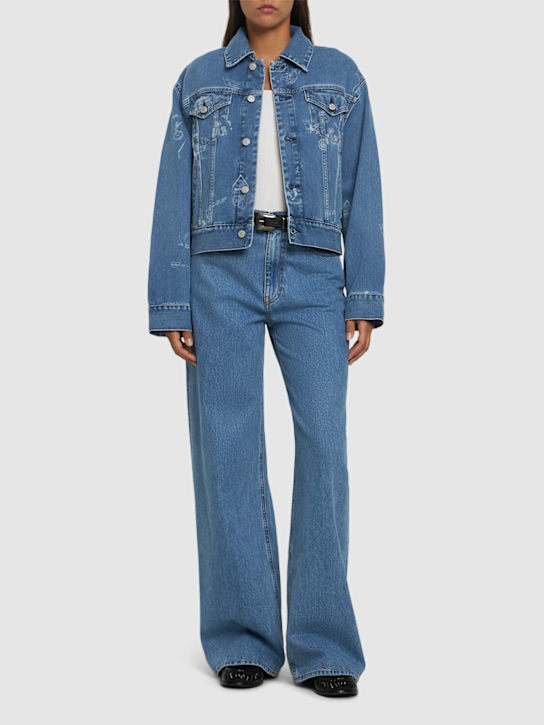 Carhartt WIP: Maitland Stamp denim jacket - Bleached Blue - women_1 | Luisa Via Roma