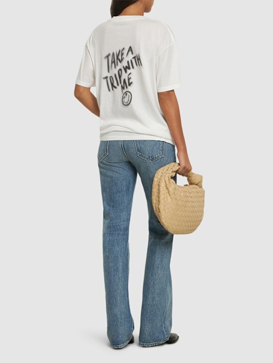 ANINE BING: Walker コットンジャージーTシャツ - women_1 | Luisa Via Roma