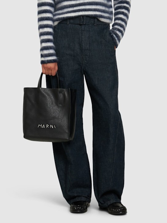 Marni: Small N/S Museo soft leather bag - women_1 | Luisa Via Roma