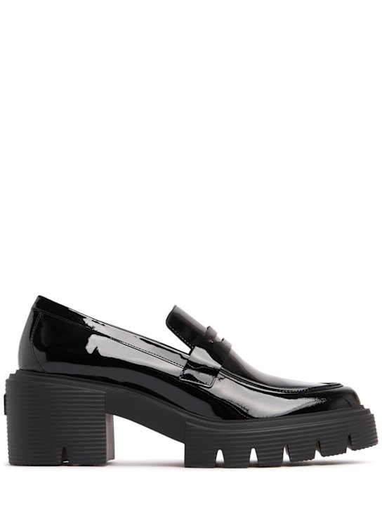 Stuart Weitzman: 60mm Soho patent leather loafers - women_0 | Luisa Via Roma