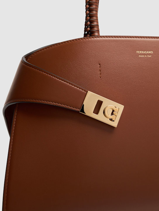 Ferragamo: Small Hug leather top handle bag - women_4 | Luisa Via Roma