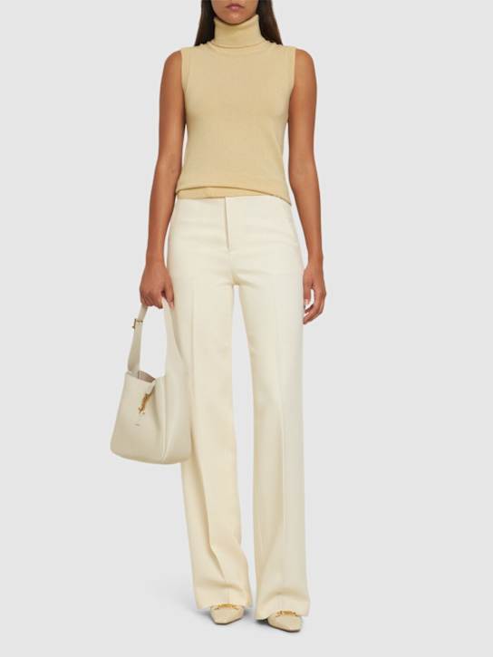 Michael Kors Collection: Cashmere turtleneck vest - Yellow - women_1 | Luisa Via Roma