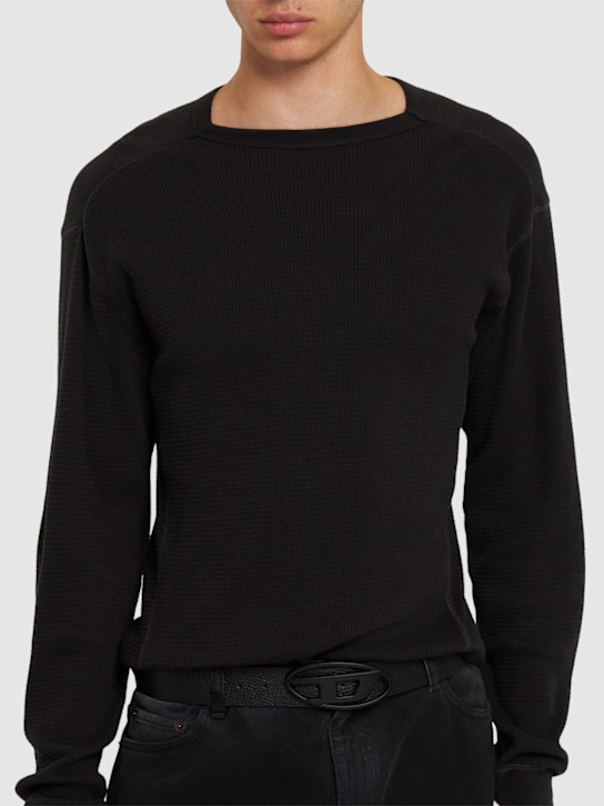 Diesel: 4cm B-1DR reversible buckle leather belt - men_1 | Luisa Via Roma