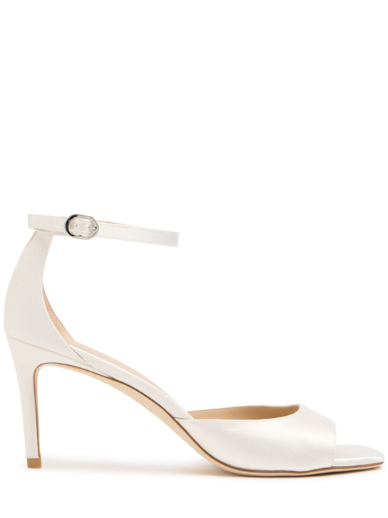 Stuart Weitzman: 75mm Nudistia satin sandals - women_0 | Luisa Via Roma